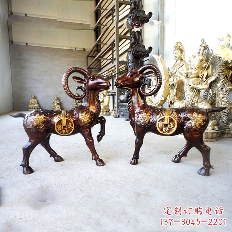 贵阳铜雕招财山羊