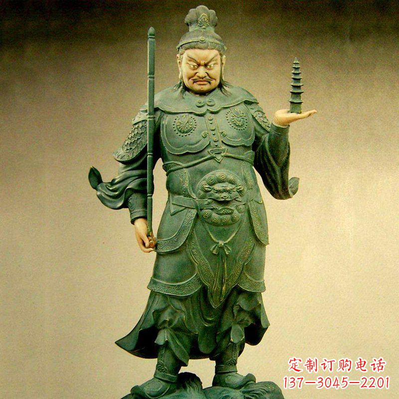 贵阳托塔天王彩绘雕塑
