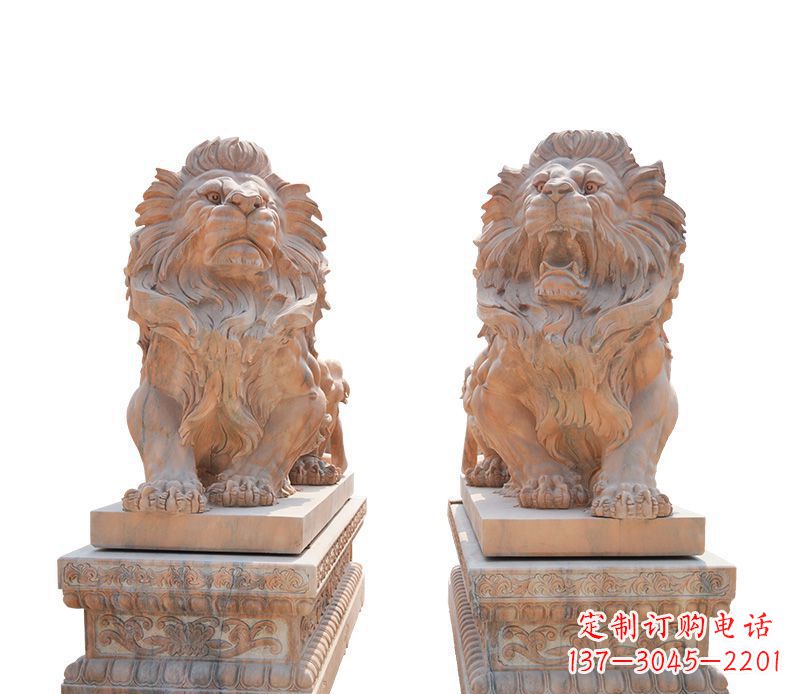贵阳晚霞红欧式狮子雕塑