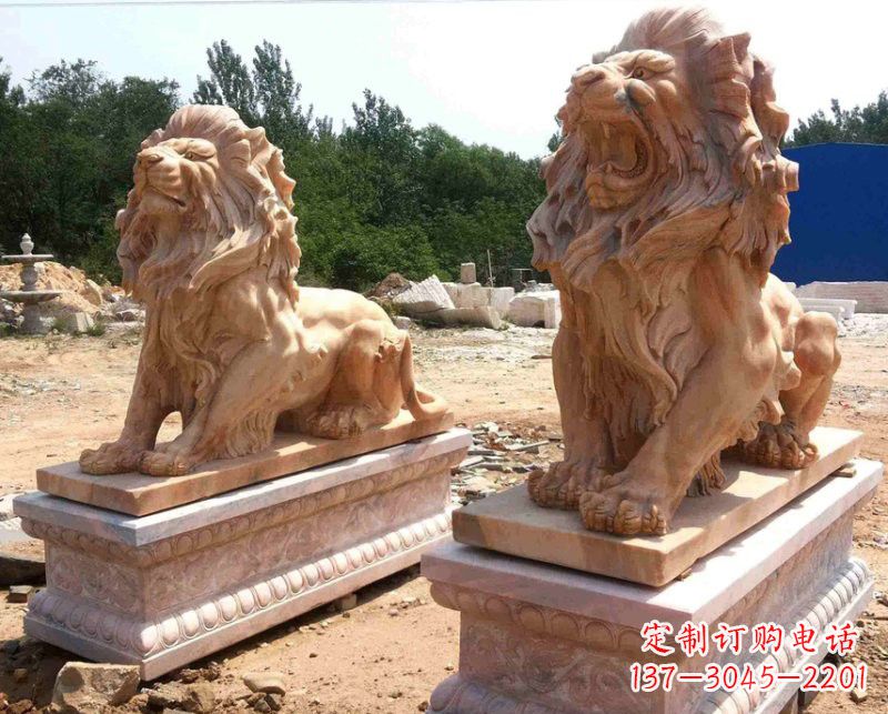 贵阳晚霞红欧式狮子雕塑222