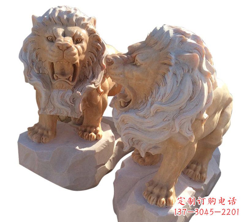 贵阳晚霞红欧式西洋狮子雕塑