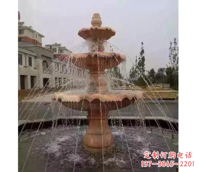 贵阳晚霞红喷泉雕塑