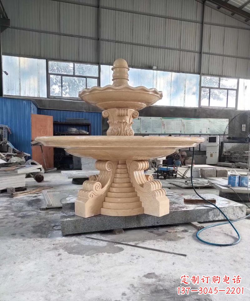 贵阳晚霞红喷泉石雕广场景观雕塑