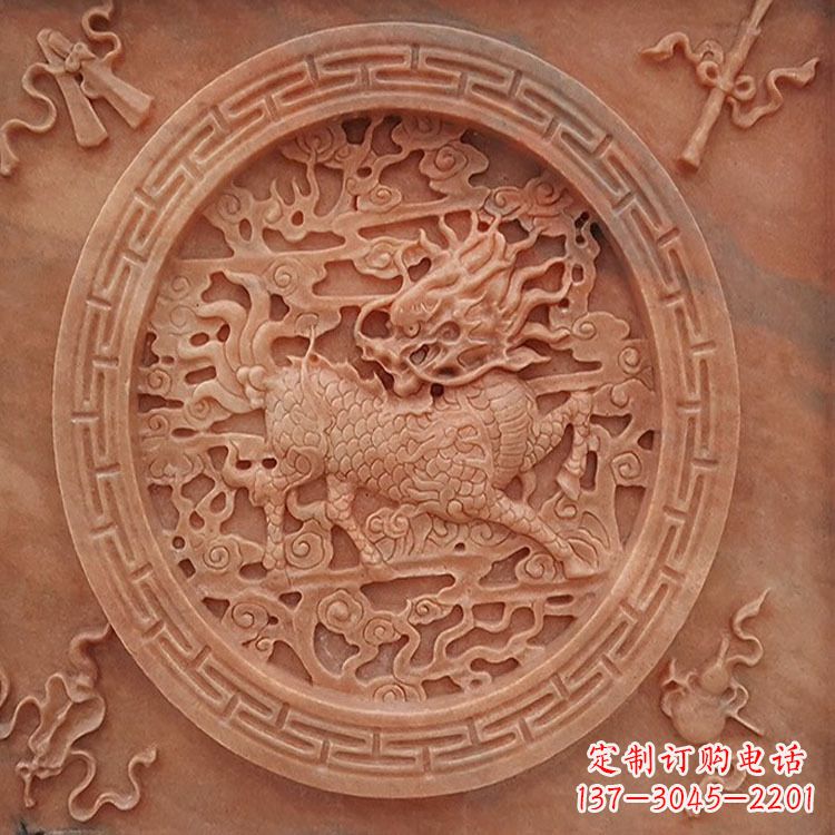 贵阳晚霞红麒麟建筑装饰壁画