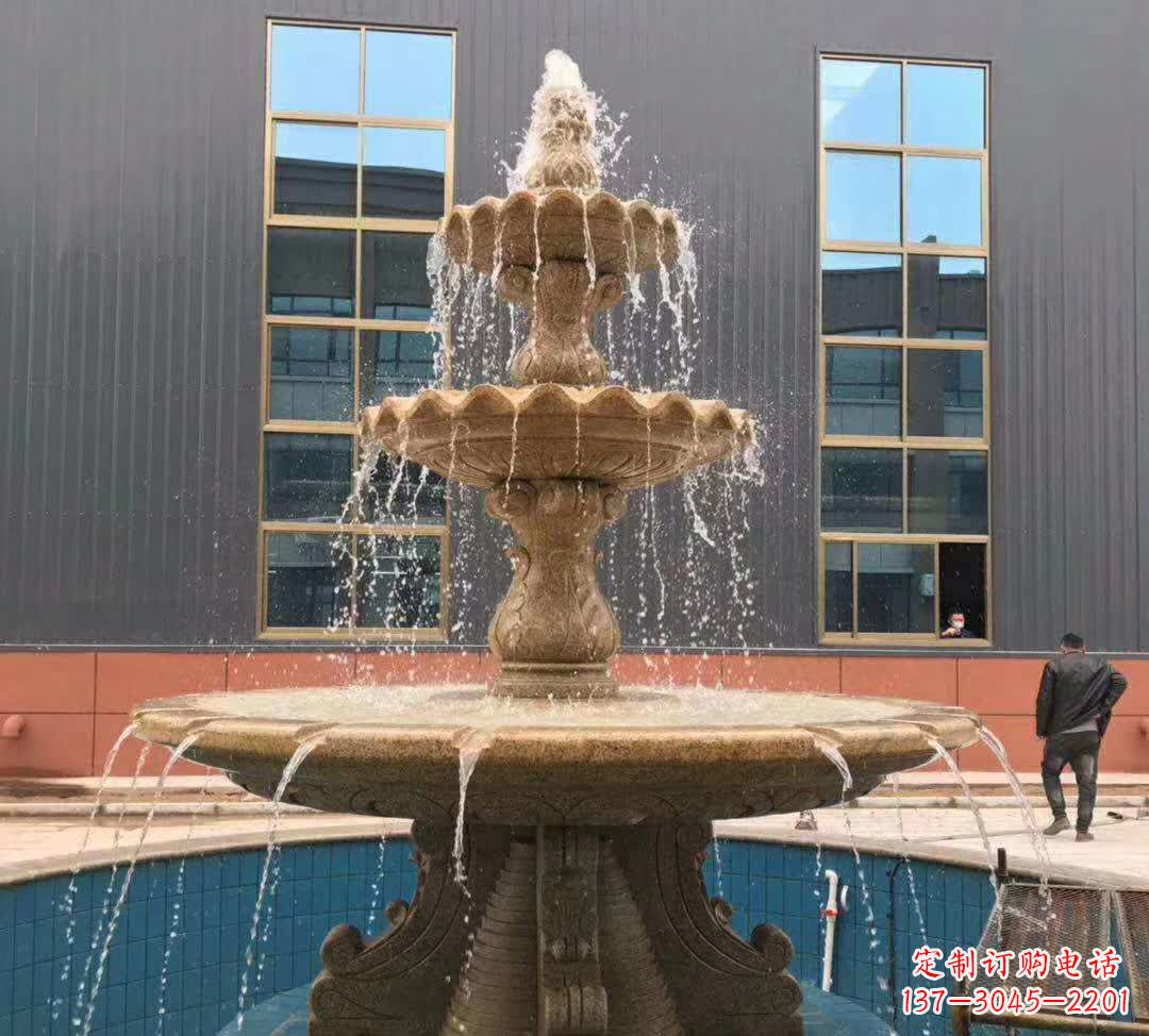 贵阳晚霞红三层音乐喷泉
