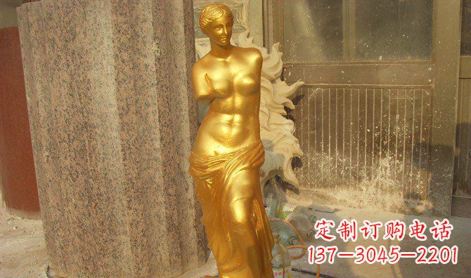 贵阳维纳斯玻璃钢仿铜西方人物雕塑 (2)
