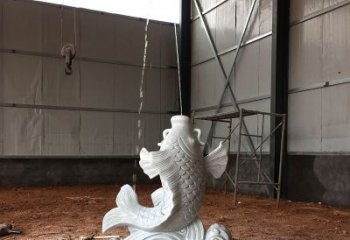 贵阳汉白玉石鲤鱼雕塑，让你的梦想成真！