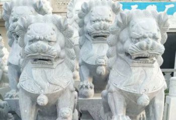 贵阳企业景观装饰大理石狮子雕塑