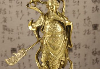 贵阳中领雕塑|关羽铜像：令人惊叹的纯黄铜武财神