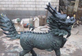 贵阳青铜雕制神兽麒麟，艺术匠心之至