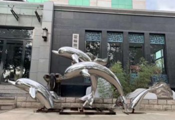贵阳高端定制不锈钢海豚雕塑