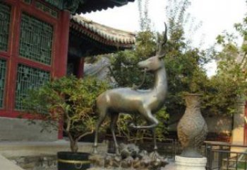 贵阳神鹿寺庙铜雕动物定制