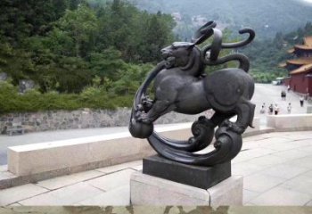 贵阳神兽白虎铜雕塑，雕刻出传统中国文化之精髓