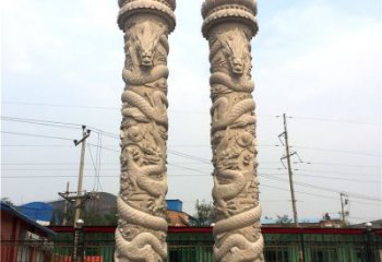 贵阳石雕华表盘龙柱，雕塑工艺的精美展示