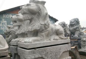 贵阳优质石雕汇丰狮子雕塑