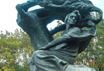 贵阳世界名人19世纪波兰作曲家肖邦创意雕塑