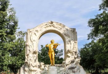 贵阳世界名人古典主义作曲家莫扎特公园铜雕像