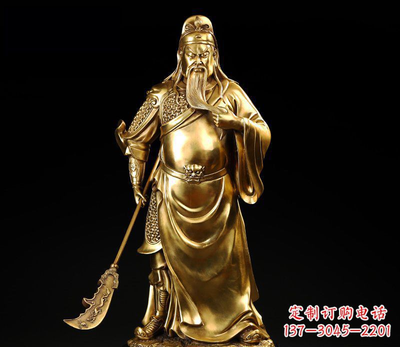 贵阳武圣握刀关公铜雕