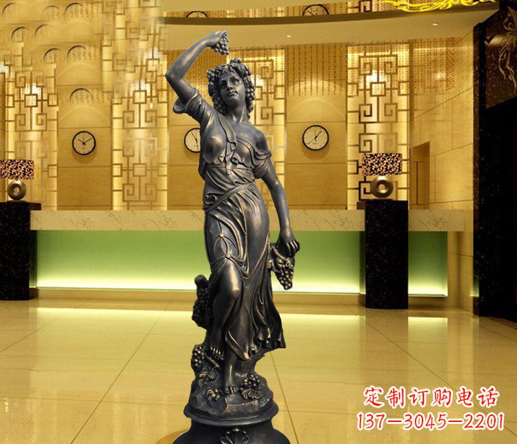 贵阳西方女人别墅景观铜雕塑 (2)