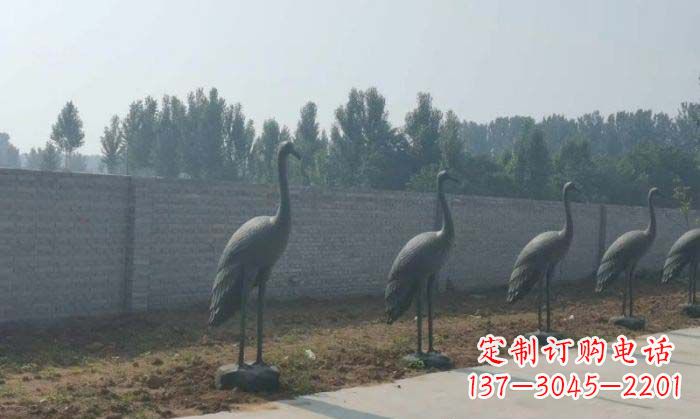 贵阳仙鹤抽象铜雕 (2)