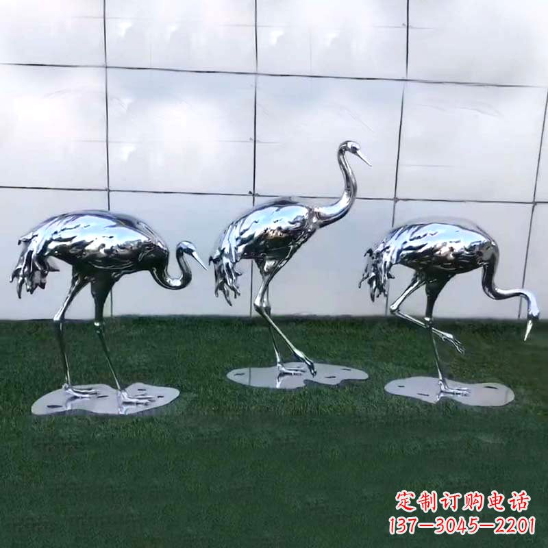 贵阳仙鹤镜面不锈钢雕塑