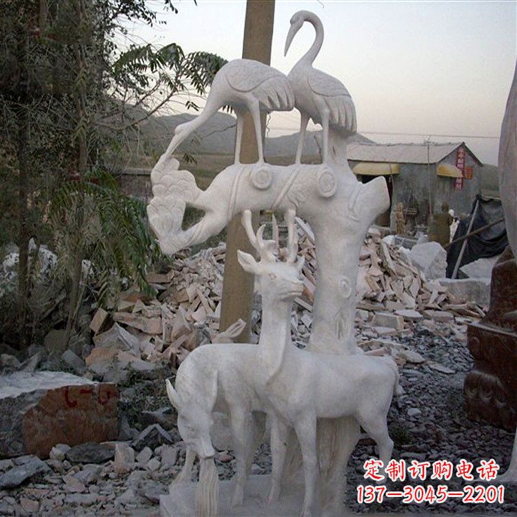 贵阳仙鹤石雕景观摆件