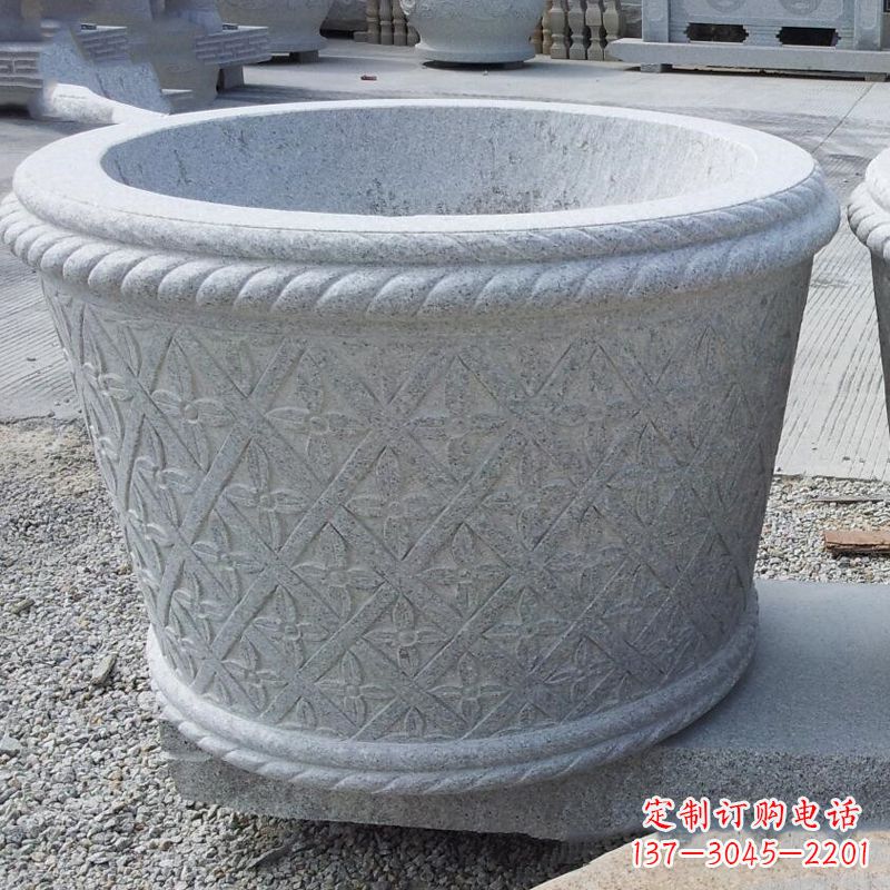 贵阳现代石雕花盆雕塑
