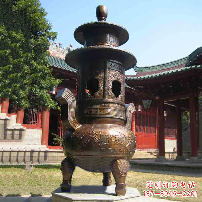 贵阳现代铜制香炉铜雕香炉