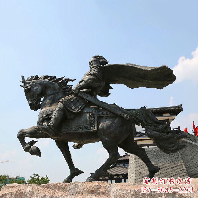 贵阳项羽骑马铜雕景观雕塑-景区景点历史名人西楚霸王雕像