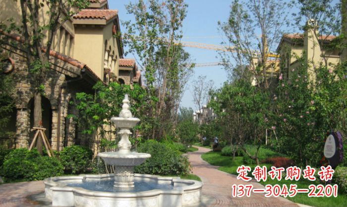 贵阳小区景观大理石喷泉石雕 (5)