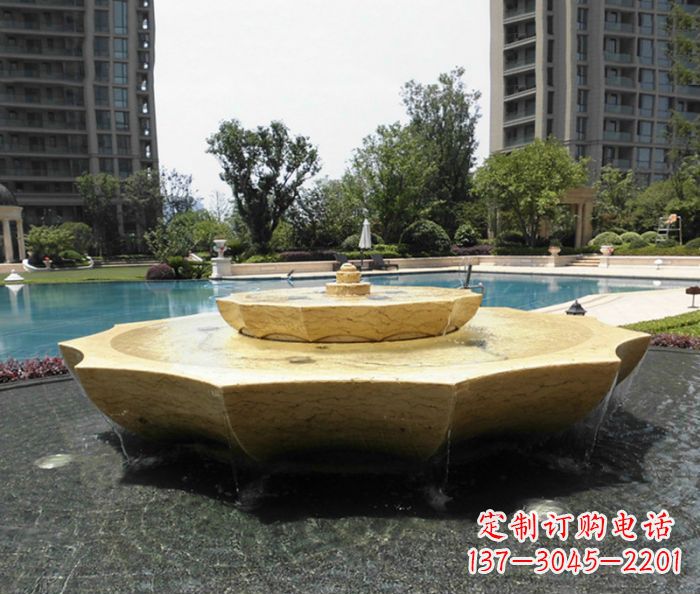 贵阳小区景观大理石喷泉石雕 (6)