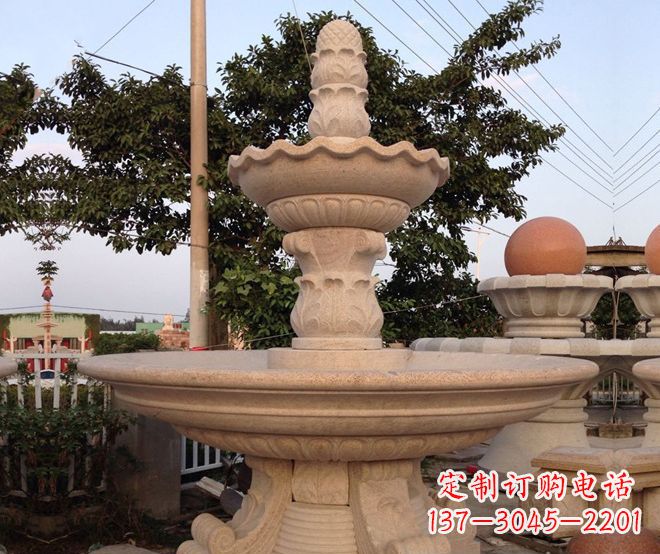 贵阳小区景观大型喷泉石雕 (4)