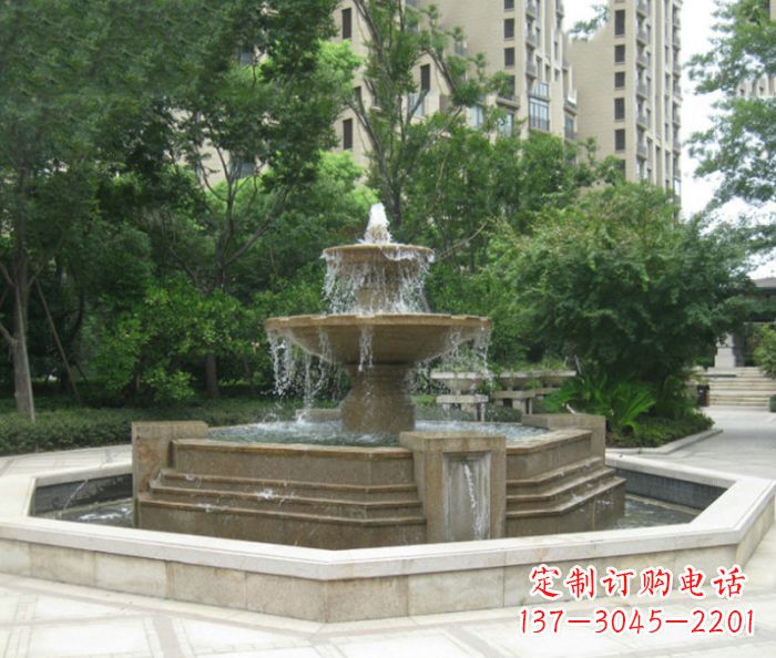 贵阳小区景观大型喷泉石雕 (7)