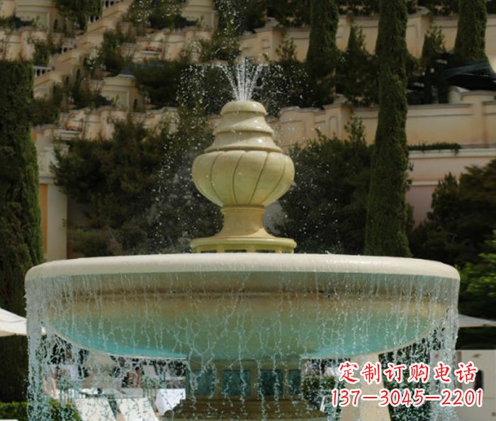 贵阳小区景观多层喷泉石雕_2