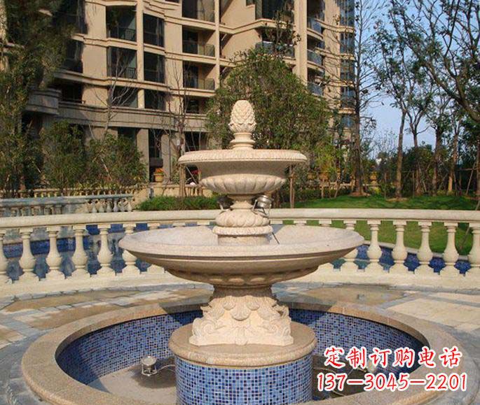 贵阳小区景观多层喷泉石雕