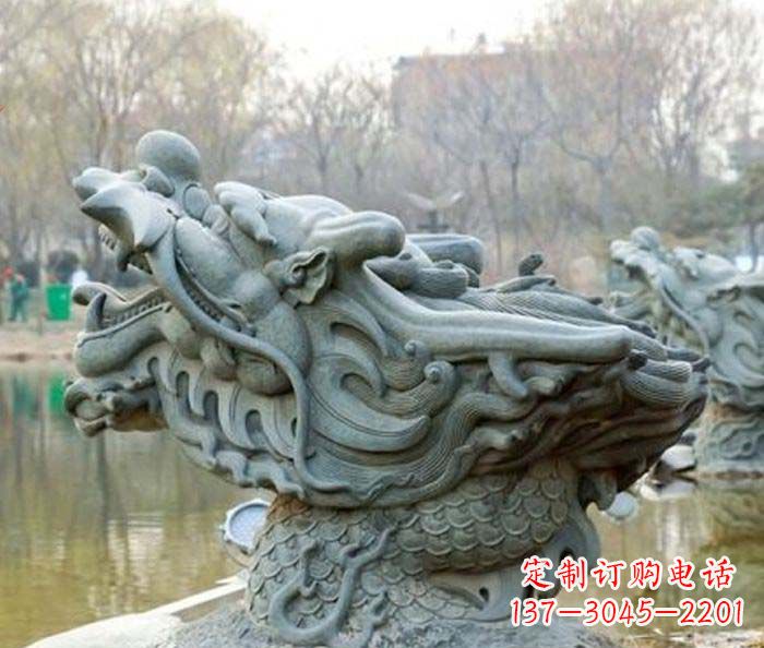 贵阳小区景观龙头喷泉石雕