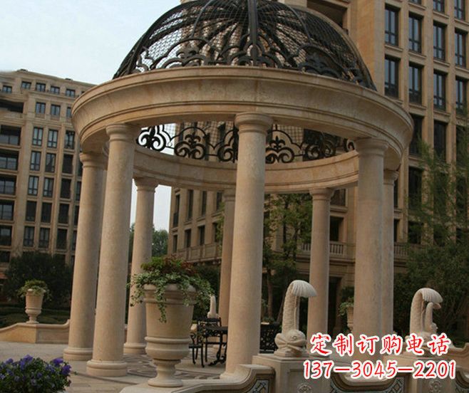 贵阳小区景观欧式石雕凉亭