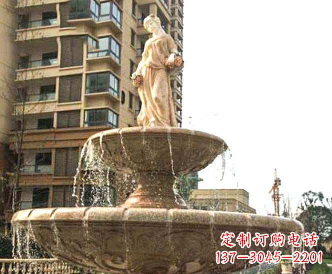 贵阳小区景观西方女人喷泉石雕