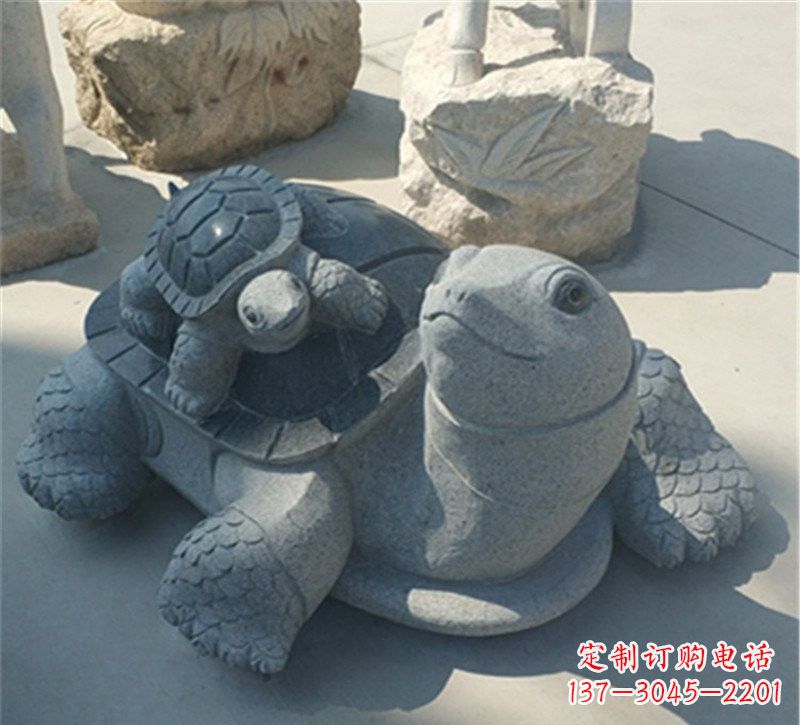 贵阳小区母子乌龟石雕