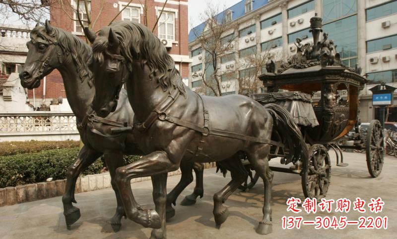 贵阳小区欧式马车铜雕
