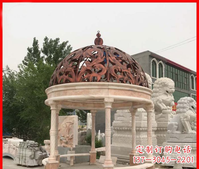 贵阳小区欧式圆顶凉亭石雕_1