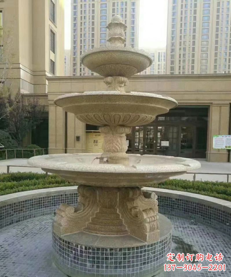 贵阳小区喷泉石雕 (2)