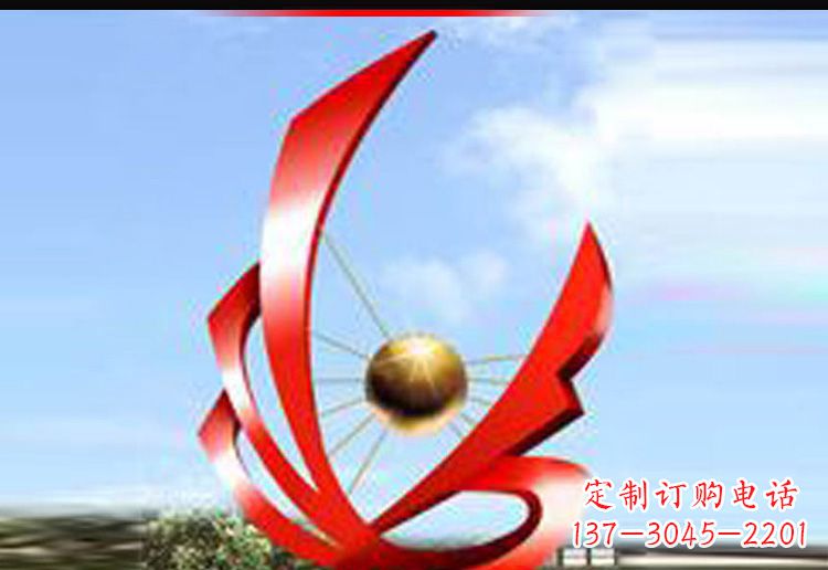 贵阳校园不锈钢网球景观雕塑