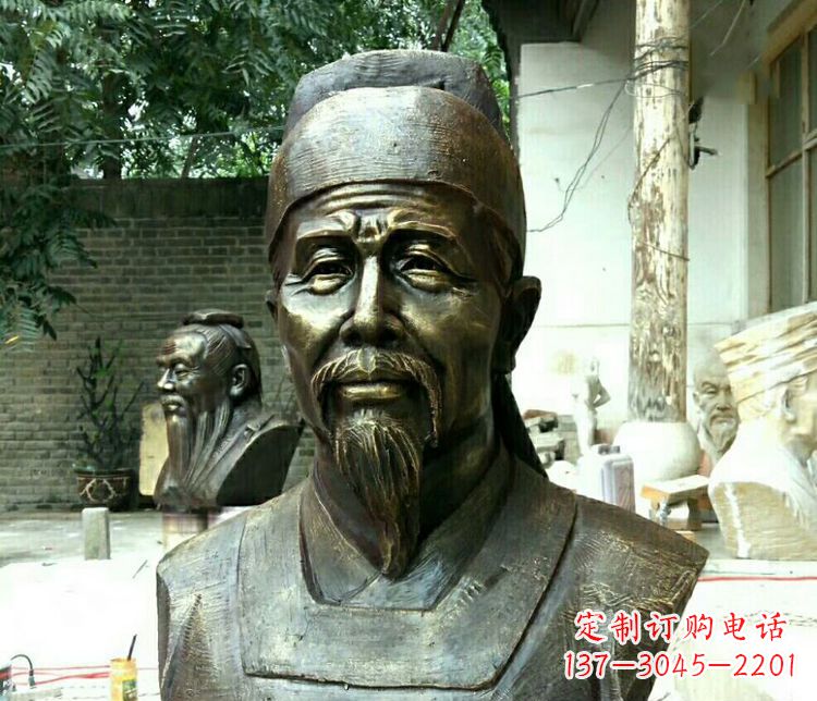 贵阳校园杜甫胸像铜雕