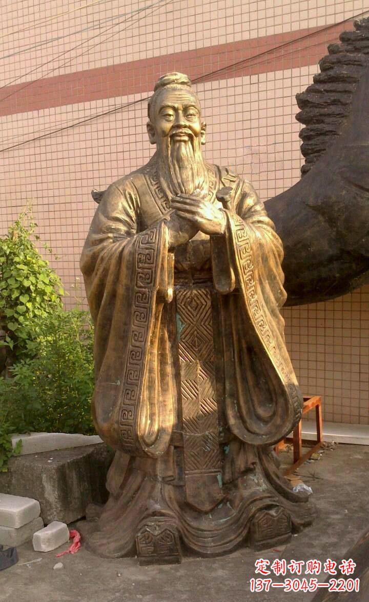 贵阳校园孔子像人物铜雕