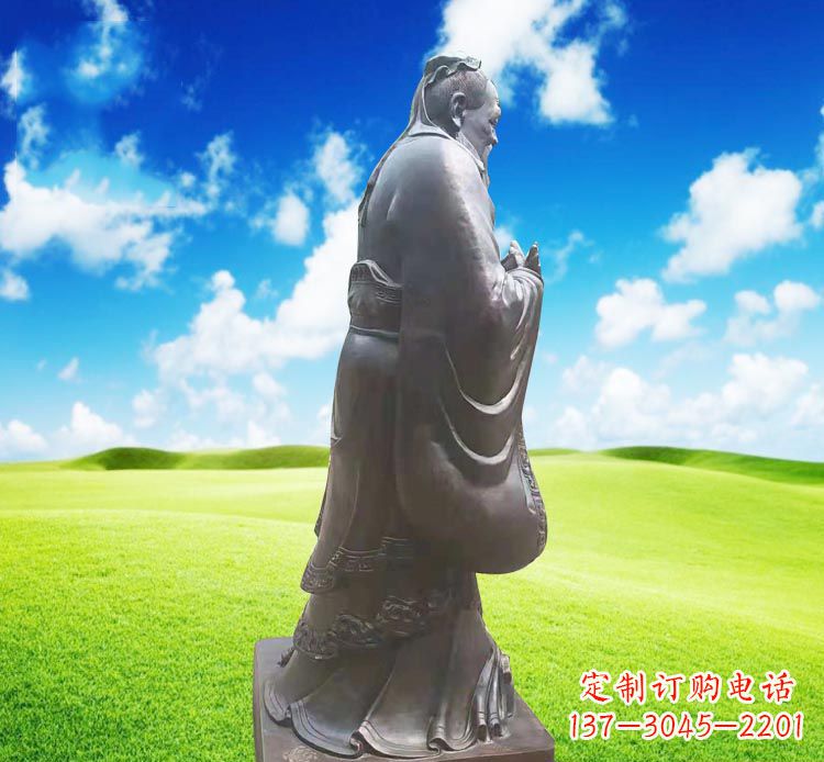 贵阳校园名人孔子行教像铜雕