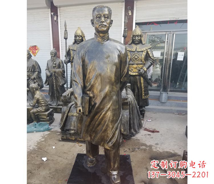 贵阳校园名人立式陶行知铜雕