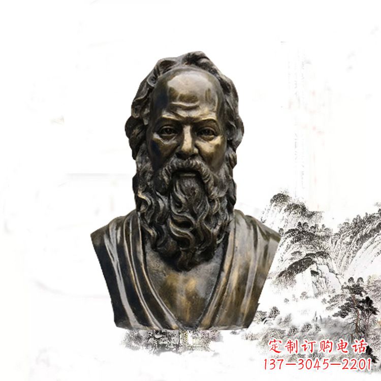 贵阳校园名人苏格拉底头像雕塑