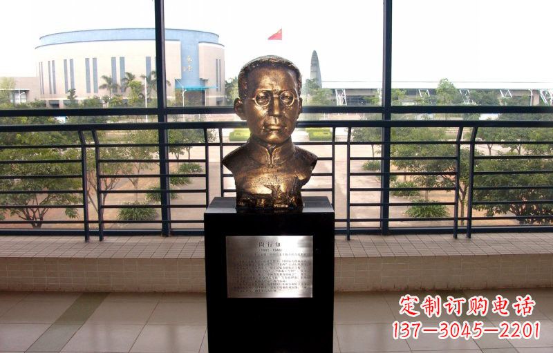 贵阳校园名人陶行知头像铜雕
