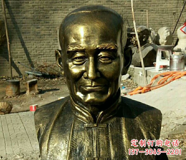 贵阳校园名人叶圣陶胸像铜雕